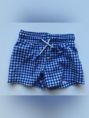NWOT Baby Cat & Jack Americana Gingham 3-6 Month Swim Trunk